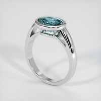 1.99 Ct. Sapphire Ring, 18K White Gold 2