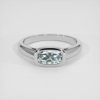 1.48 Ct. Grey Sapphire Ring, 18K White Gold 1