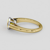 3.92 Ct. Orangish Yellow Precious Topaz Ring, 14K White & Yellow 4