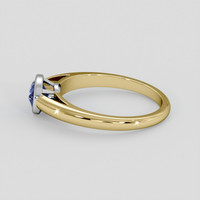 1.14 Ct. Blue Sapphire Ring, 14K White & Yellow 4