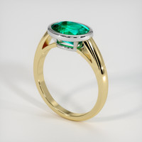 1.86 Ct. Emerald Ring, 18K White & Yellow 2