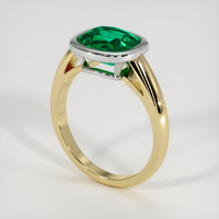 1.90 Ct. Emerald Ring, 18K White & Yellow 2