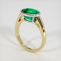 2.64 Ct. Emerald Ring, 18K White & Yellow 2