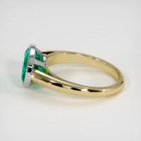 2.10 Ct. Emerald Ring, 18K White & Yellow 4