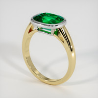 2.36 Ct. Emerald Ring, 18K White & Yellow 2