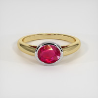 1.19 Ct. Ruby Ring, 18K White & Yellow 1