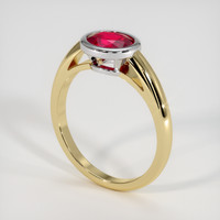 1.19 Ct. Ruby Ring, 18K White & Yellow 2