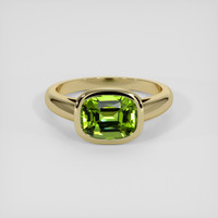 2.48 Ct. Green (Lime Green) Peridot Ring, 10K Yellow Gold 1