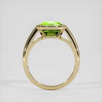 2.48 Ct. Green (Lime Green) Peridot Ring, 10K Yellow Gold 3