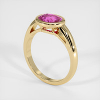 1.74 Ct. Pink Sapphire Ring, 10K Yellow Gold 2