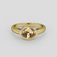 1.69 Ct. Bi Color Sapphire Ring, 10K Yellow Gold 1