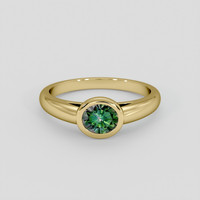 0.87 Ct. Green Sapphire Ring, 10K Yellow Gold 1
