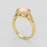 3.67 Ct. Padparadscha Sapphire Ring, 10K Yellow Gold 2