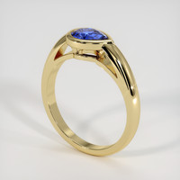 0.52 Ct. Blue Sapphire Ring, 10K Yellow Gold 2