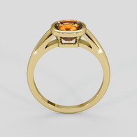 3.31 Ct. Yellowish Brown Mali Garnet Ring, 14K Yellow Gold 3