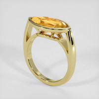 4.91 Ct. Yellowish Orange Citrine Ring, 14K Yellow Gold 2