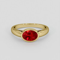 1.48 Ct. Ruby Ring, 14K Yellow Gold 1
