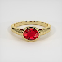 1.24 Ct. Ruby Ring, 14K Yellow Gold 1