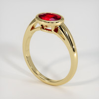 1.24 Ct. Ruby Ring, 14K Yellow Gold 2