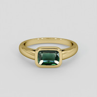 1.05 Ct. Green Sapphire Ring, 14K Yellow Gold 1