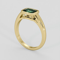 1.05 Ct. Green Sapphire Ring, 14K Yellow Gold 2