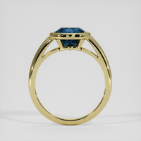 2.41 Ct. Greenish Blue Sapphire Ring, 14K Yellow Gold 3