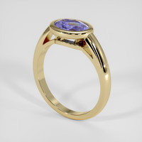 1.73 Ct. Violet Sapphire Ring, 14K Yellow Gold 2