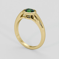 0.87 Ct. Green Sapphire Ring, 14K Yellow Gold 2