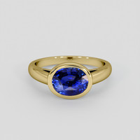 2.69 Ct. Blue Sapphire Ring, 14K Yellow Gold 1
