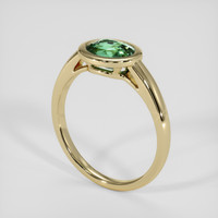 1.23 Ct. Bluish Green Sapphire Ring, 14K Yellow Gold 2