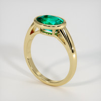 1.86 Ct. Emerald Ring, 18K Yellow Gold 2