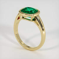 1.90 Ct. Emerald Ring, 18K Yellow Gold 2