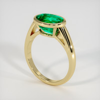 2.64 Ct. Emerald Ring, 18K Yellow Gold 2