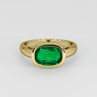 1.84 Ct. Emerald Ring, 18K Yellow Gold 1