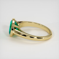 2.10 Ct. Emerald Ring, 18K Yellow Gold 4