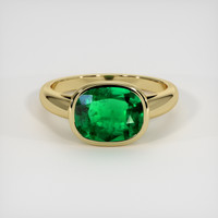 2.36 Ct. Emerald Ring, 18K Yellow Gold 1