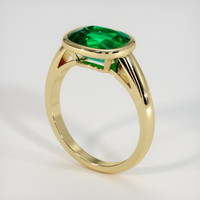 2.36 Ct. Emerald Ring, 18K Yellow Gold 2