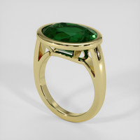 6.85 Ct. Emerald Ring, 18K Yellow Gold 2