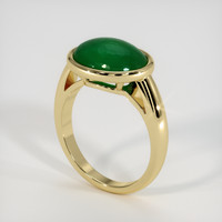 4.11 Ct. Emerald Ring, 18K Yellow Gold 2