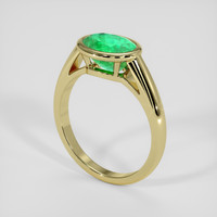 2.07 Ct. Emerald Ring, 18K Yellow Gold 2