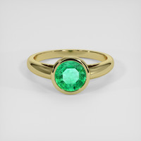 1.15 Ct. Emerald Ring, 18K Yellow Gold 1