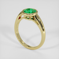 1.15 Ct. Emerald Ring, 18K Yellow Gold 2