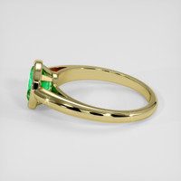 1.15 Ct. Emerald Ring, 18K Yellow Gold 4