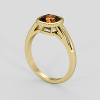 3.31 Ct. Yellowish Brown Mali Garnet Ring, 18K Yellow Gold 2