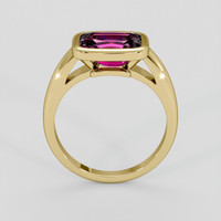 2.70 Ct. Purplish Pink Rhodolite Garnet Ring, 18K Yellow Gold 3