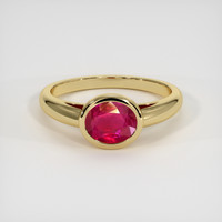 1.19 Ct. Ruby Ring, 18K Yellow Gold 1