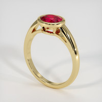 1.21 Ct. Ruby Ring, 18K Yellow Gold 2