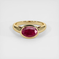 2.40 Ct. Ruby Ring, 18K Yellow Gold 1