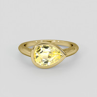 3.25 Ct. Yellow Sapphire Ring, 18K Yellow Gold 1