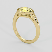 3.25 Ct. Yellow Sapphire Ring, 18K Yellow Gold 2